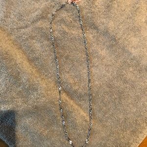 Silver tone chain necklace